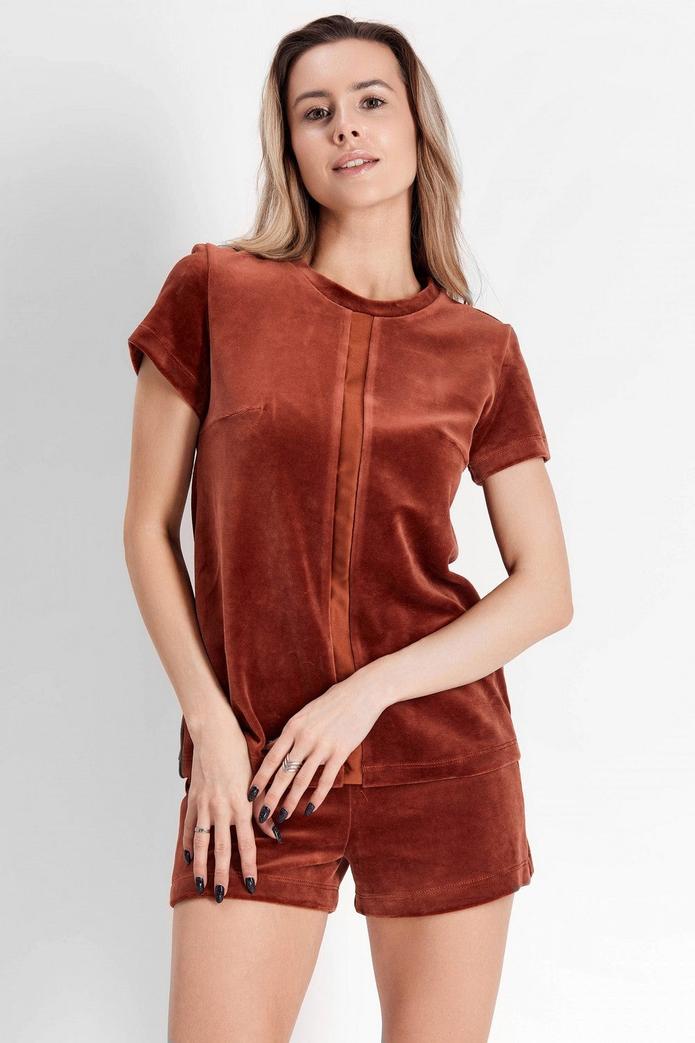 Пижама из велюра 7005-6215 cinnamon