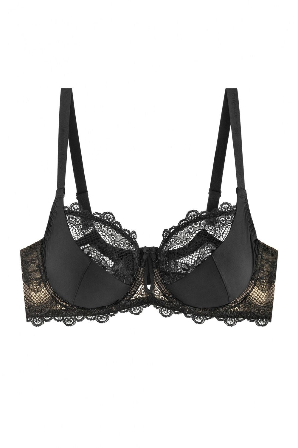 Бюстгальтер балконет с кружевом 7008-055-1 black