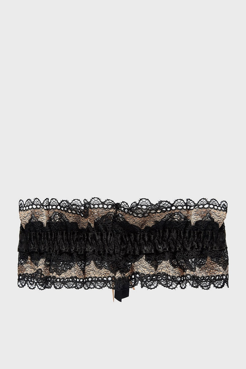 Кружевная подвязка 7012 black/gold
