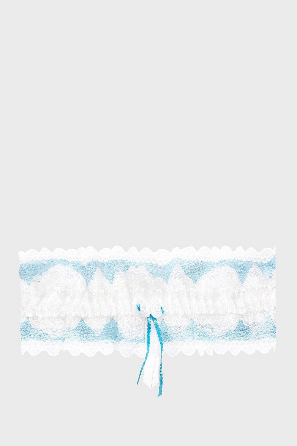 Кружевная подвязка 7012 blue/white