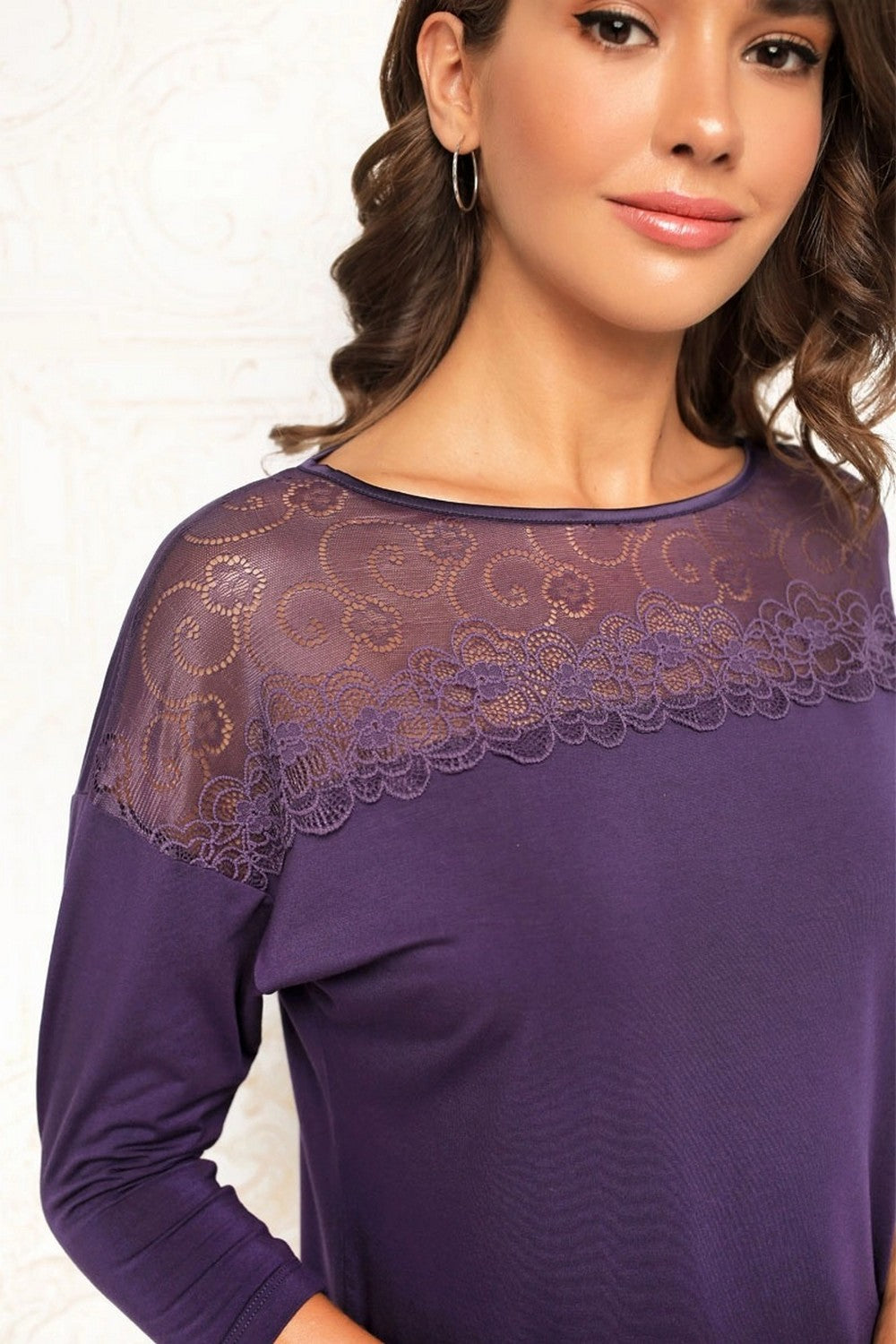 Джемпер из модала 7027-6278-2 gray/violet