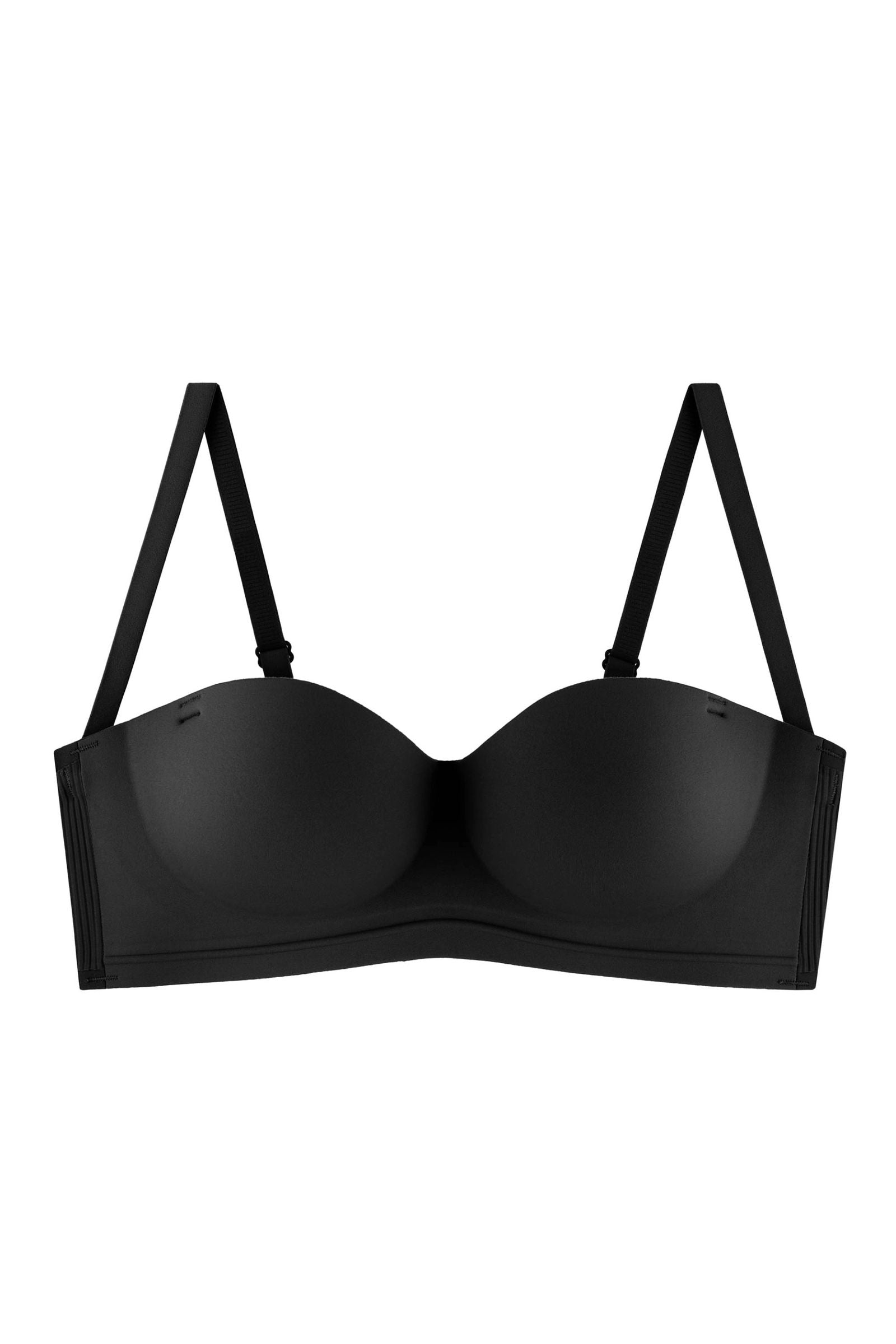 Бесшовный бюстгальтер балконет из микрофибры 7030-030 black