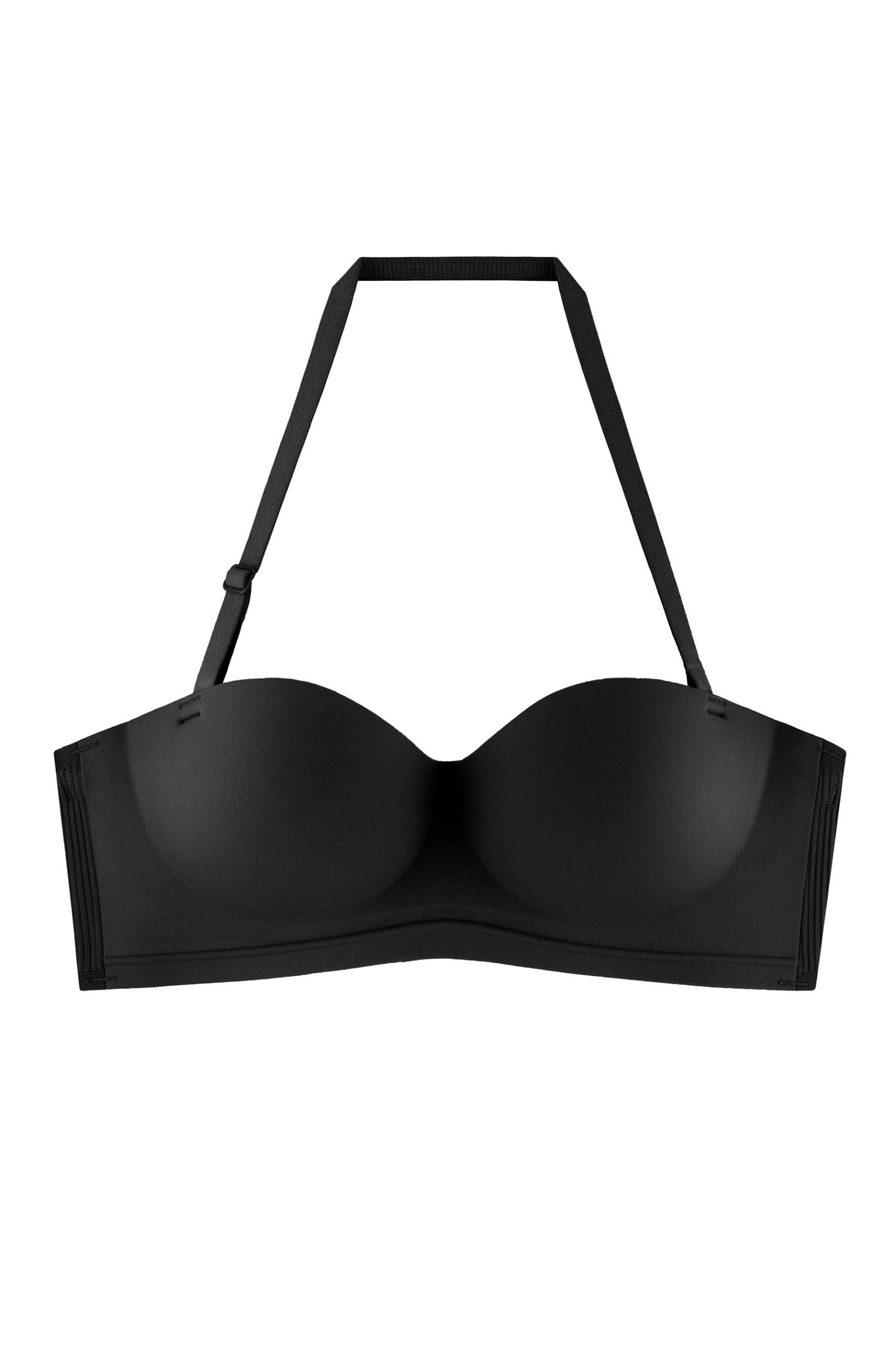 Бесшовный бюстгальтер балконет из микрофибры 7030-030 black