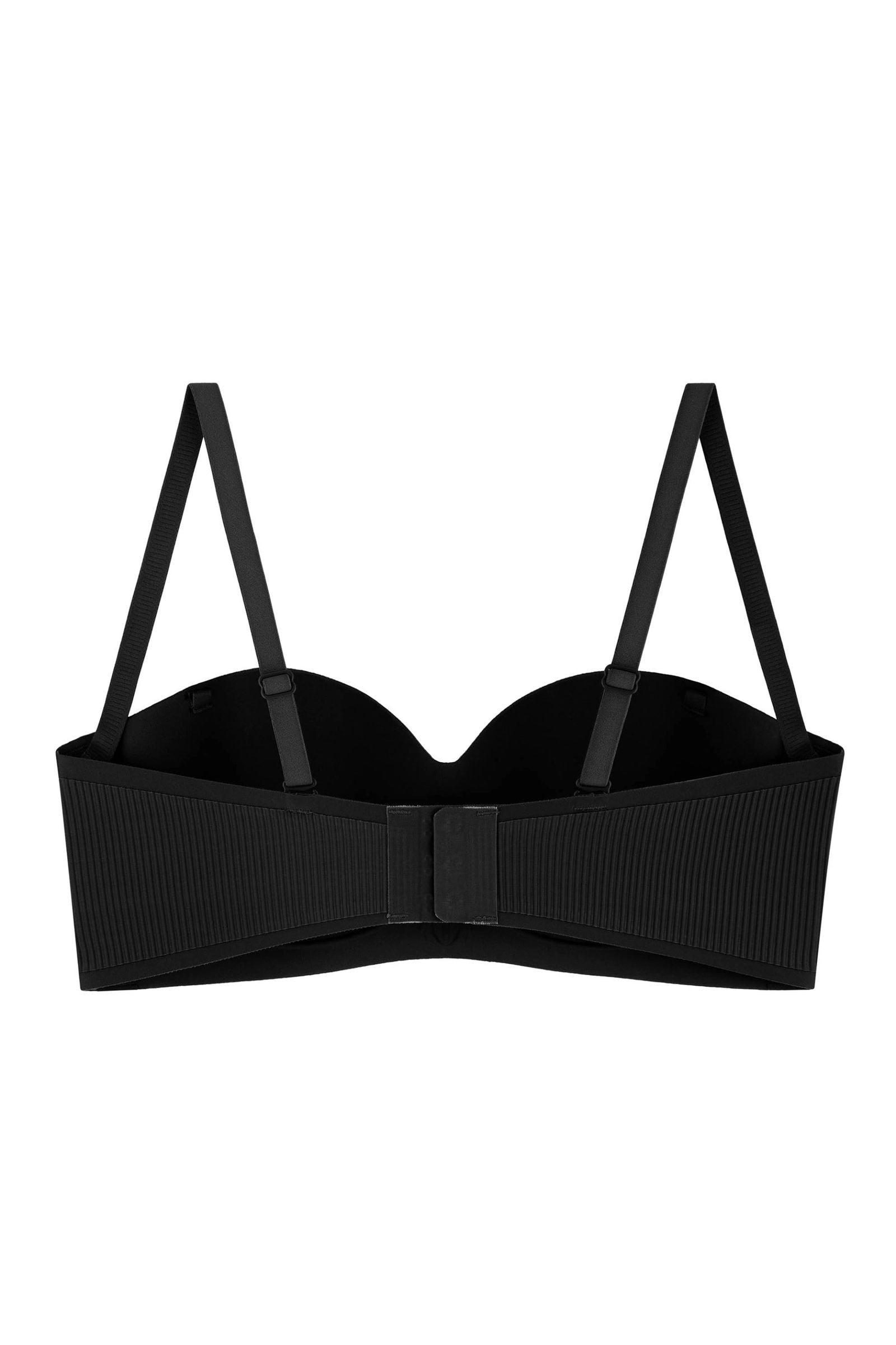 Бесшовный бюстгальтер балконет из микрофибры 7030-030 black