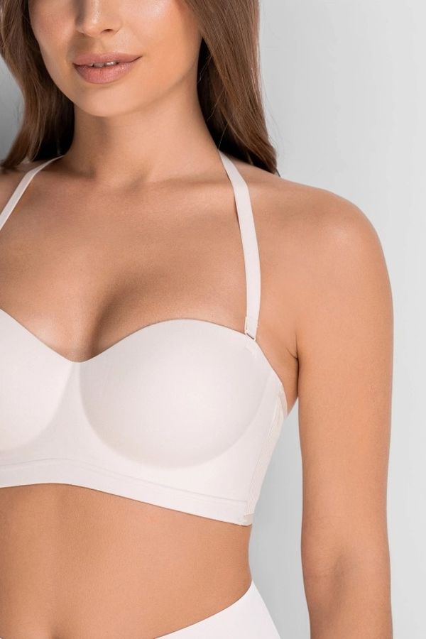 Бесшовный бюстгальтер балконет из микрофибры 7030-030 champagne