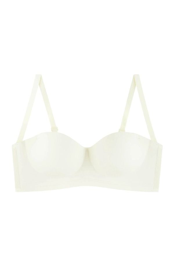 Бесшовный бюстгальтер балконет из микрофибры 7030-030 champagne