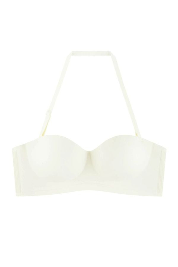 Бесшовный бюстгальтер балконет из микрофибры 7030-030 champagne