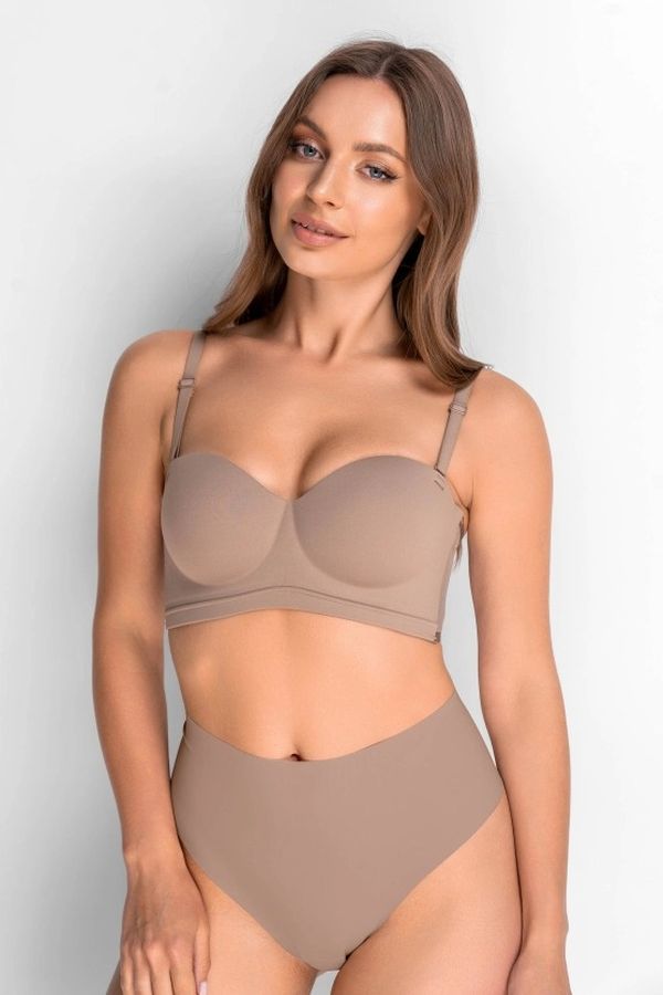 Бесшовный бюстгальтер push-up из микрофибры 7030-030 coffee