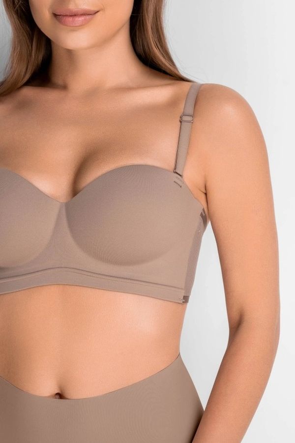 Бесшовный бюстгальтер push-up из микрофибры 7030-030 coffee