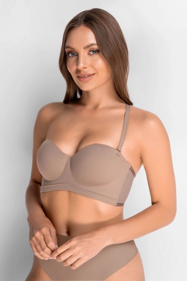 Бесшовный бюстгальтер push-up из микрофибры 7030-030 coffee