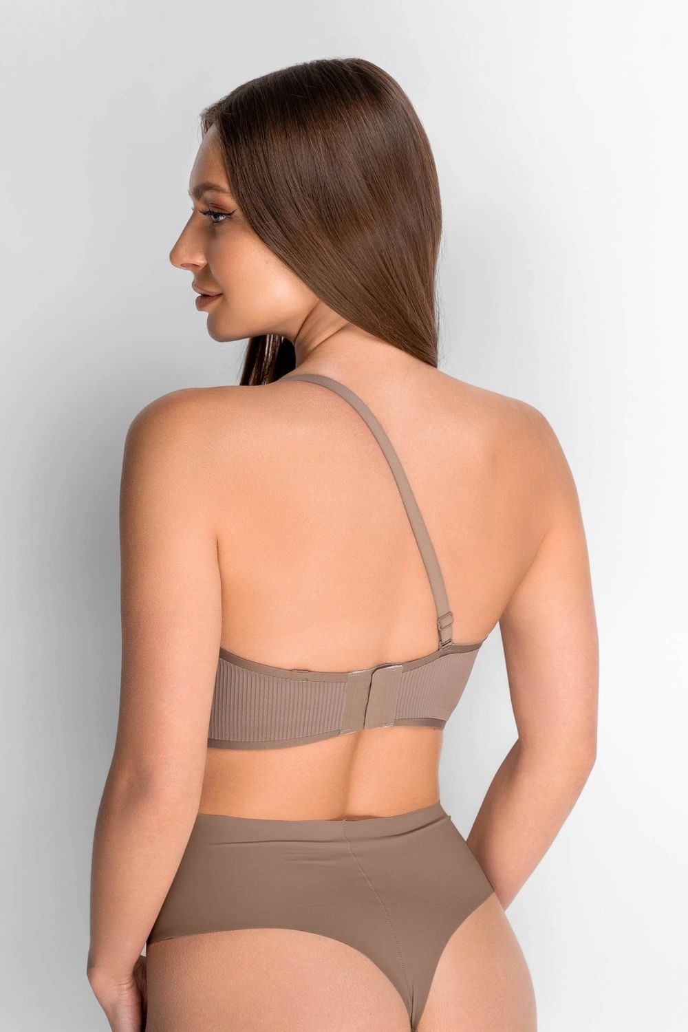 Бесшовный бюстгальтер push-up из микрофибры 7030-030 coffee