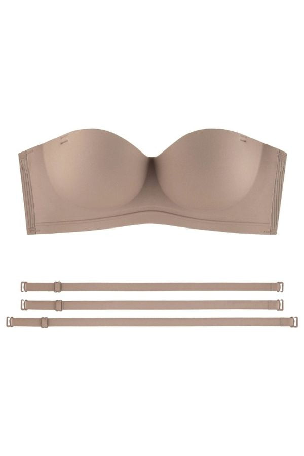 Бесшовный бюстгальтер push-up из микрофибры 7030-030 coffee