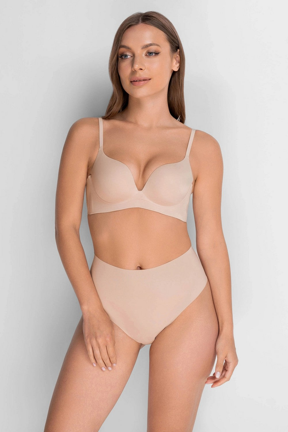 Бесшовный бюстгальтер из микрофибры 7030-032 beige