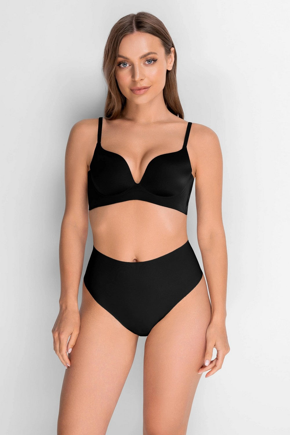 Бесшовный бюстгальтер из микрофибры 7030-032 black