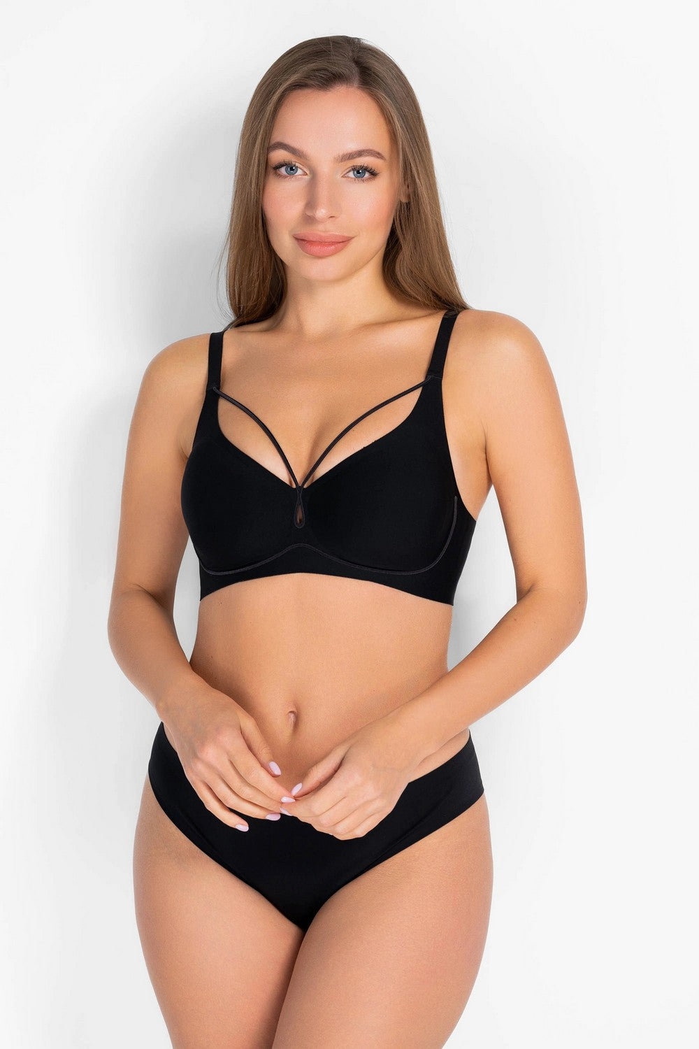 Бесшовный бюстгальтер из микрофибры 7071-074 black