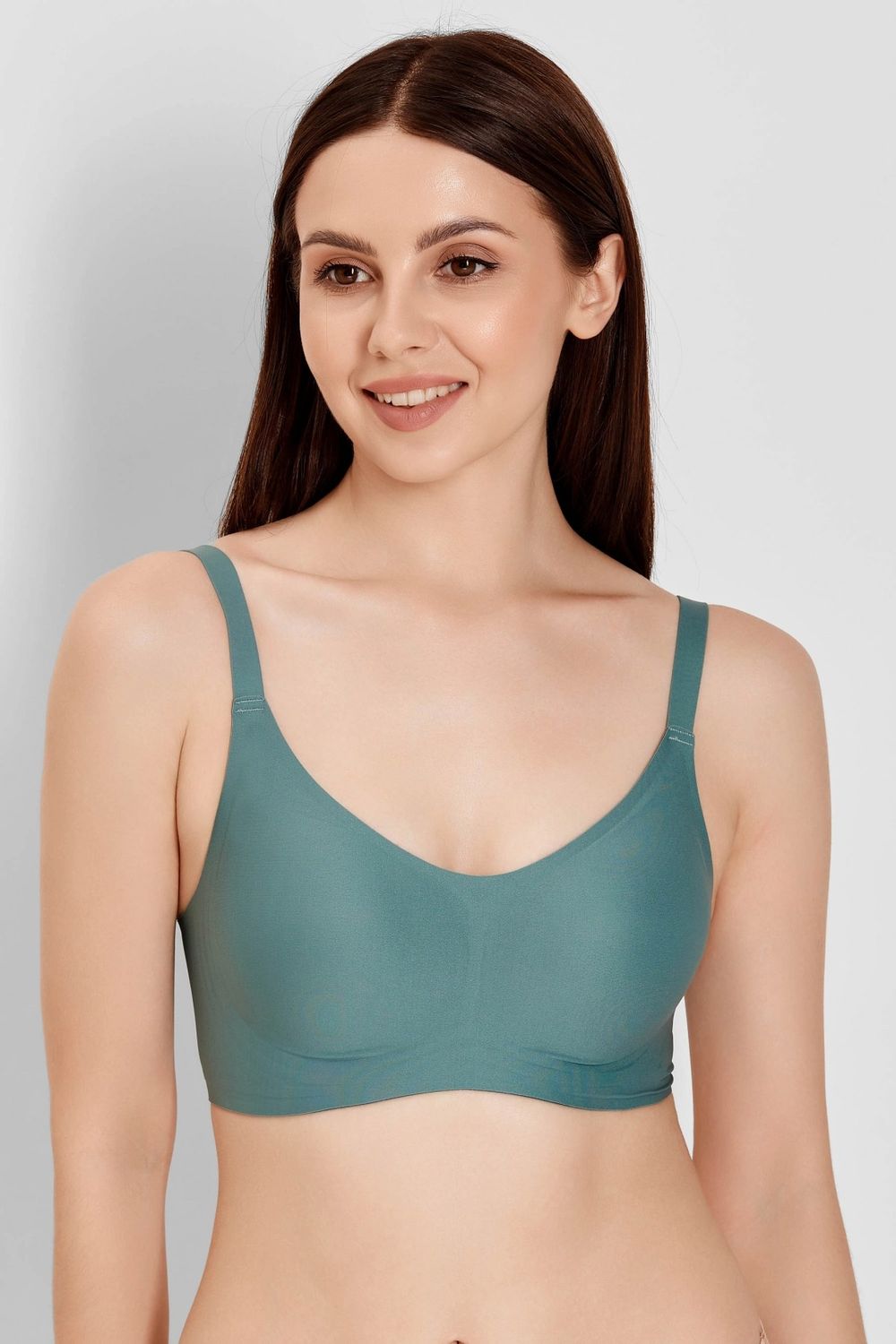Бесшовный бра-топ из микрофибры 7075 turquoise