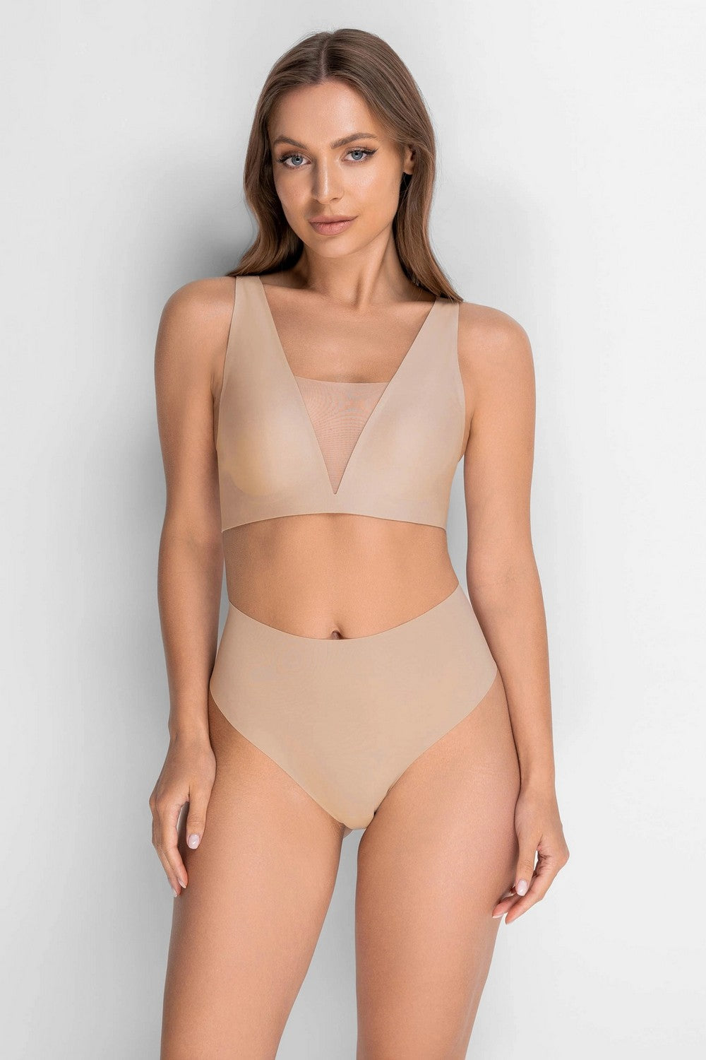 Бесшовный бюстгальтер из микрофибры 7079-072 beige