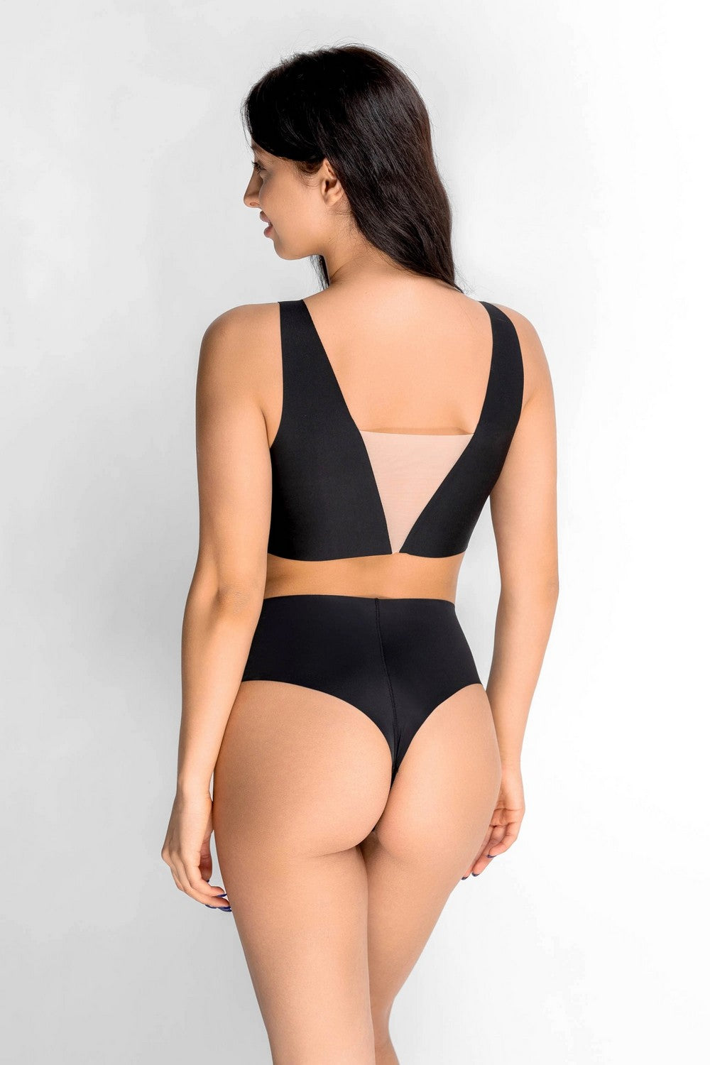 Бесшовный бюстгальтер из микрофибры 7079-072 black