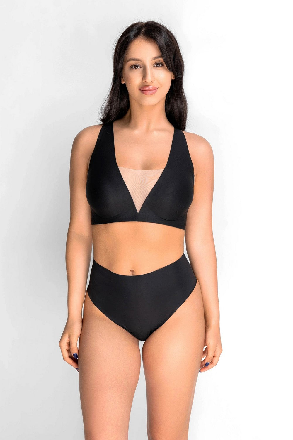 Бесшовный бюстгальтер из микрофибры 7079-072 black