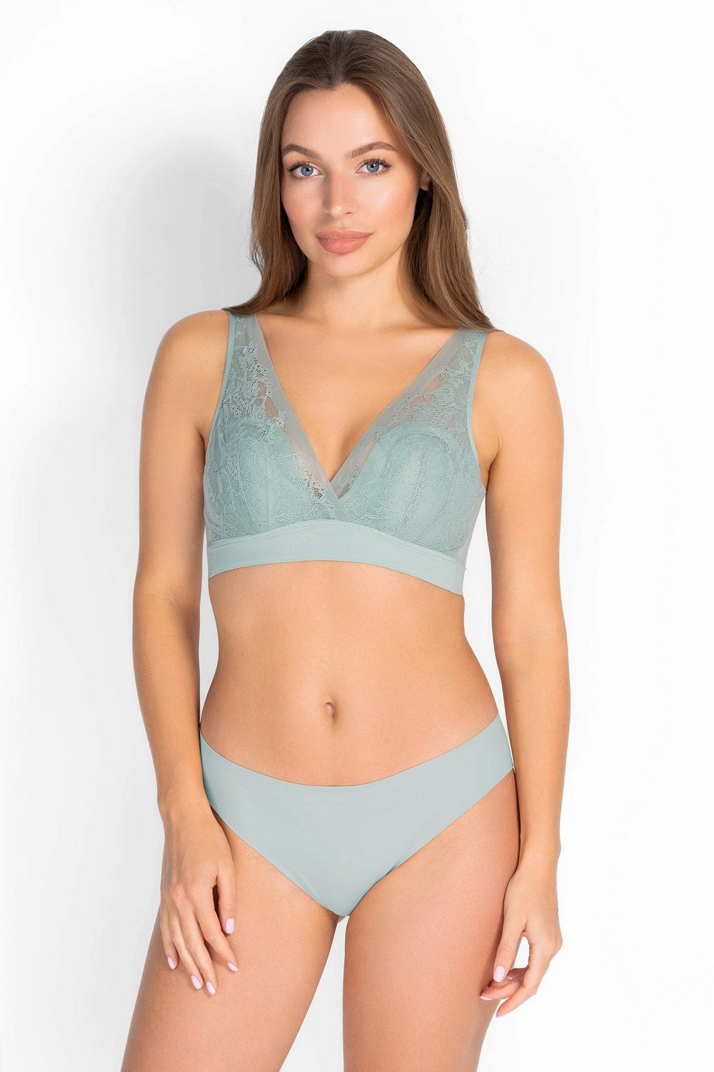 Кружевной бралет с вкладышами 7083-071 jade