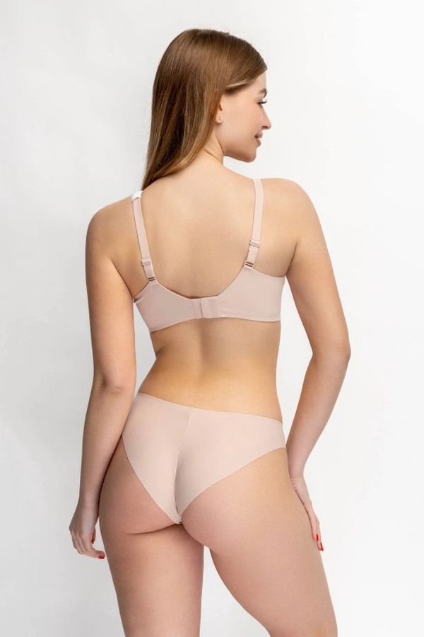 Бесшовный бра-топ из микрофибры 7083-074 beige