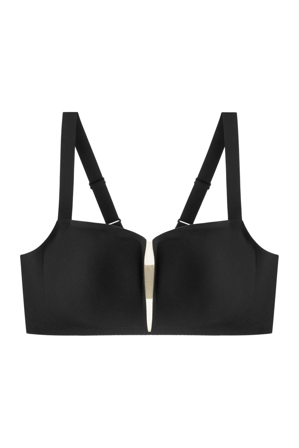 Бесшовный бюстгальтер из микрофибры и сетки 7085-073 black