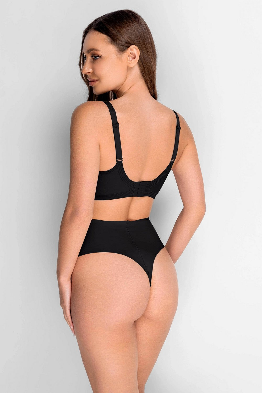 Бесшовный бюстгальтер из микрофибры 7086-074 black