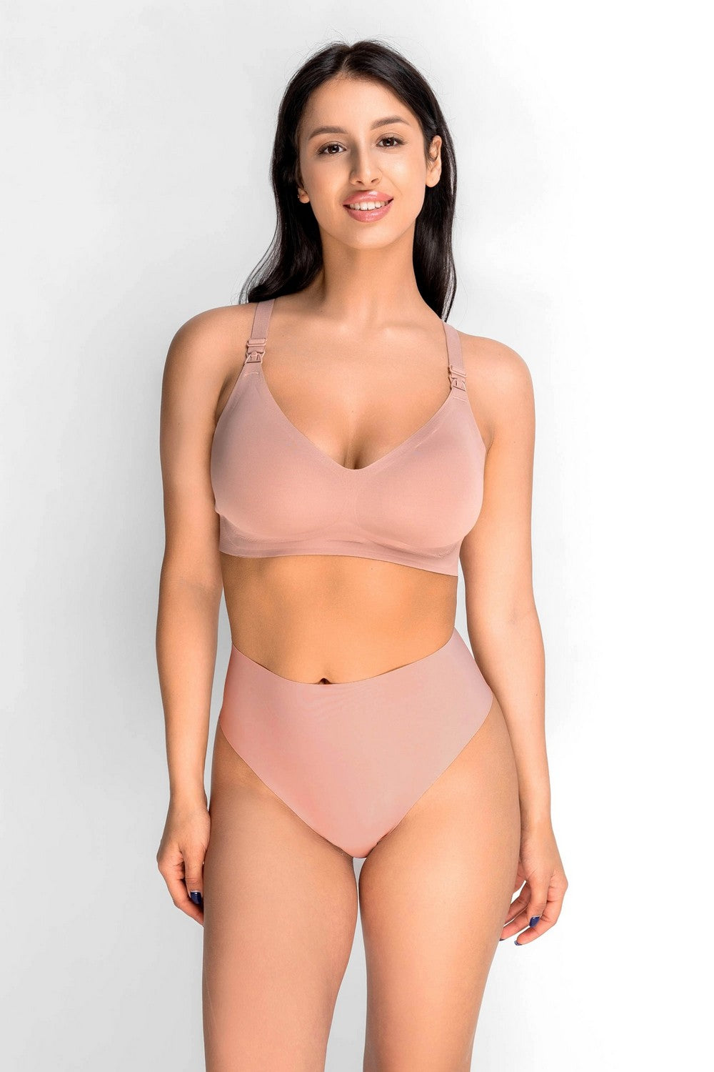 Хлопковый бюстгальтер для кормления 7087-076 beige