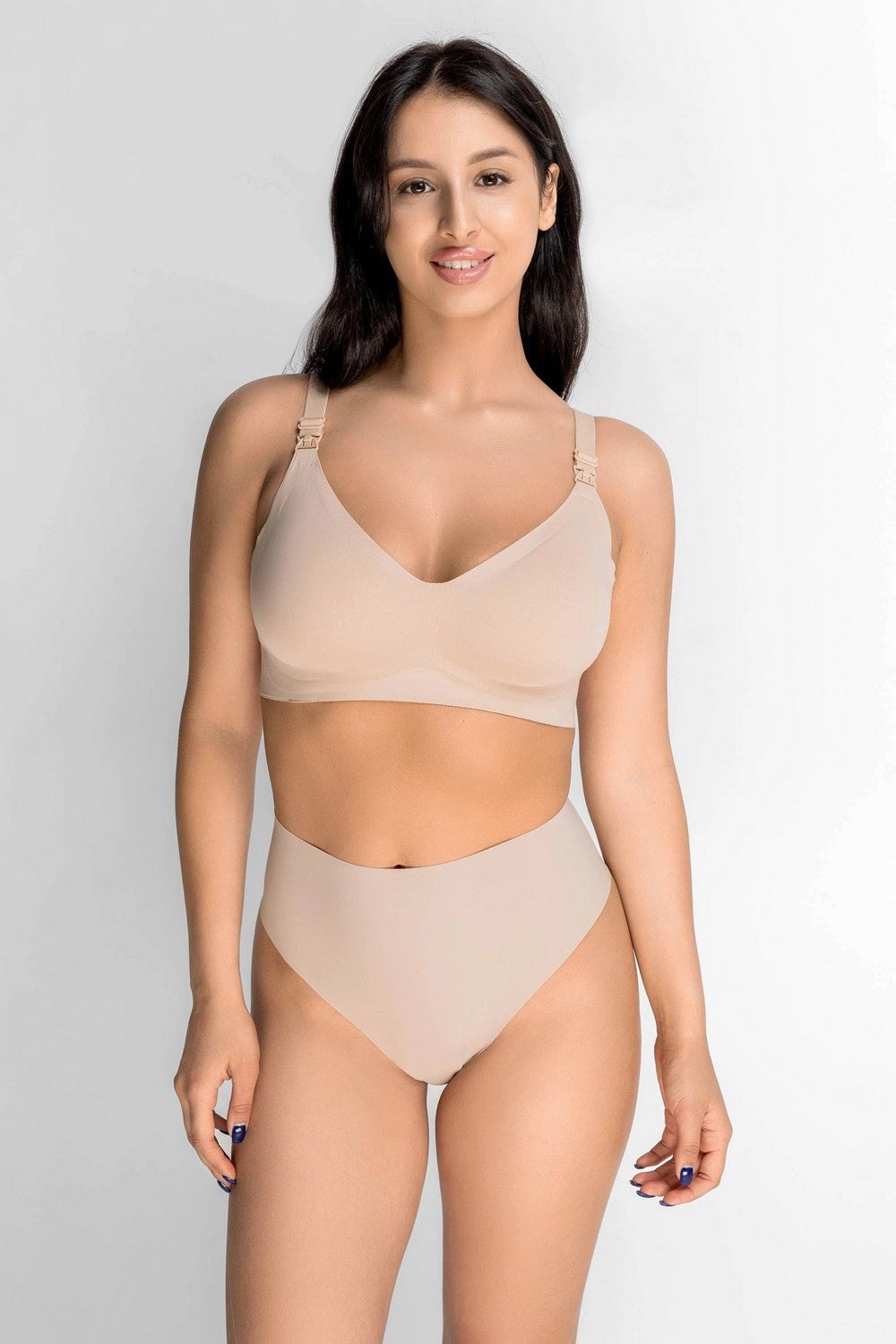 Бесшовный бюстгальтер для кормления 7087-076 caramel