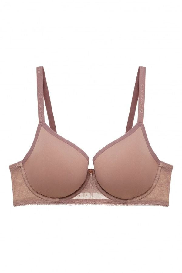 Гладкий бюстгальтер на косточках 8156-017 coffee