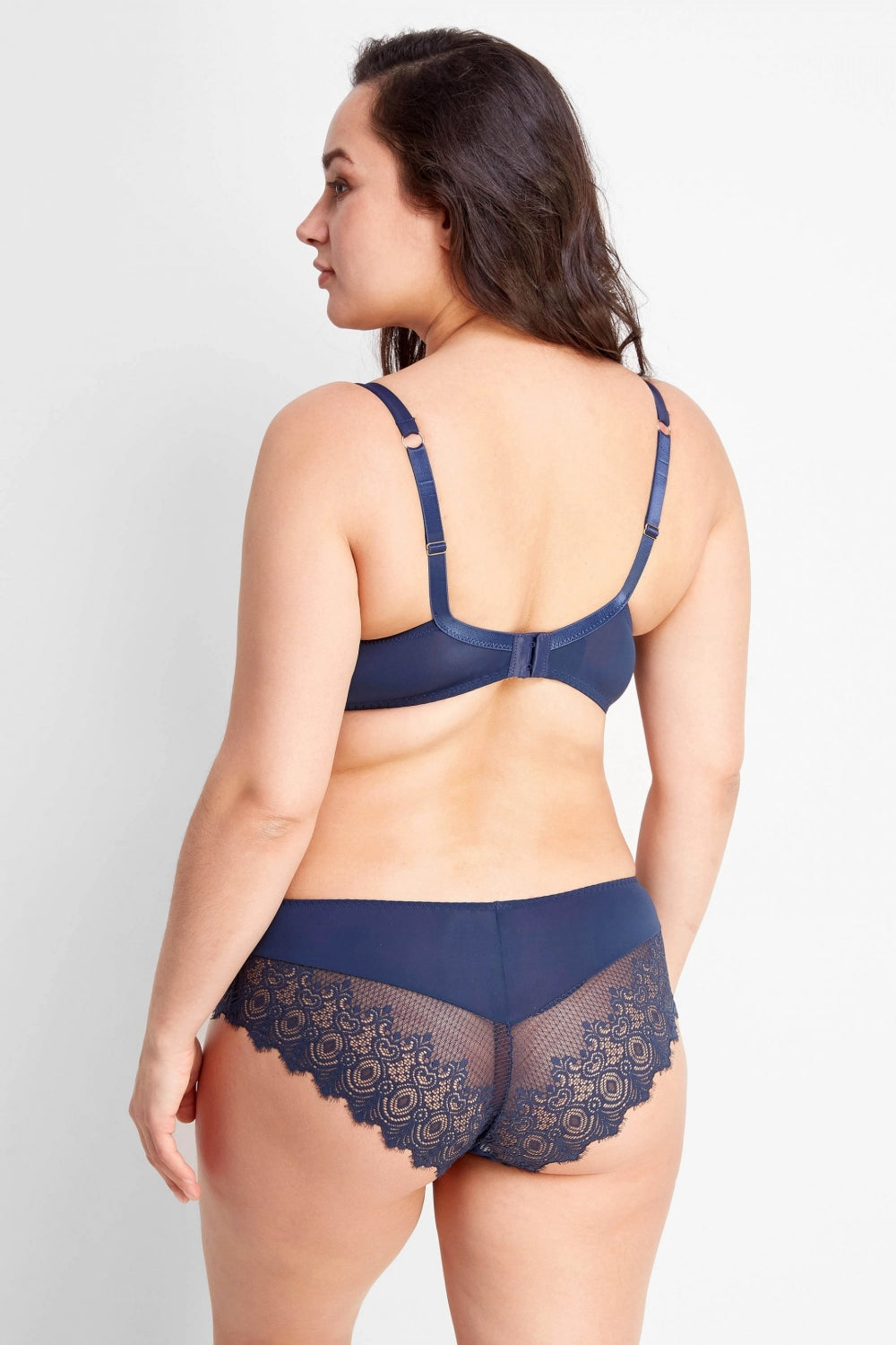 Кружевной бюстгальтер на косточках 8160-014 Zefira dark blue