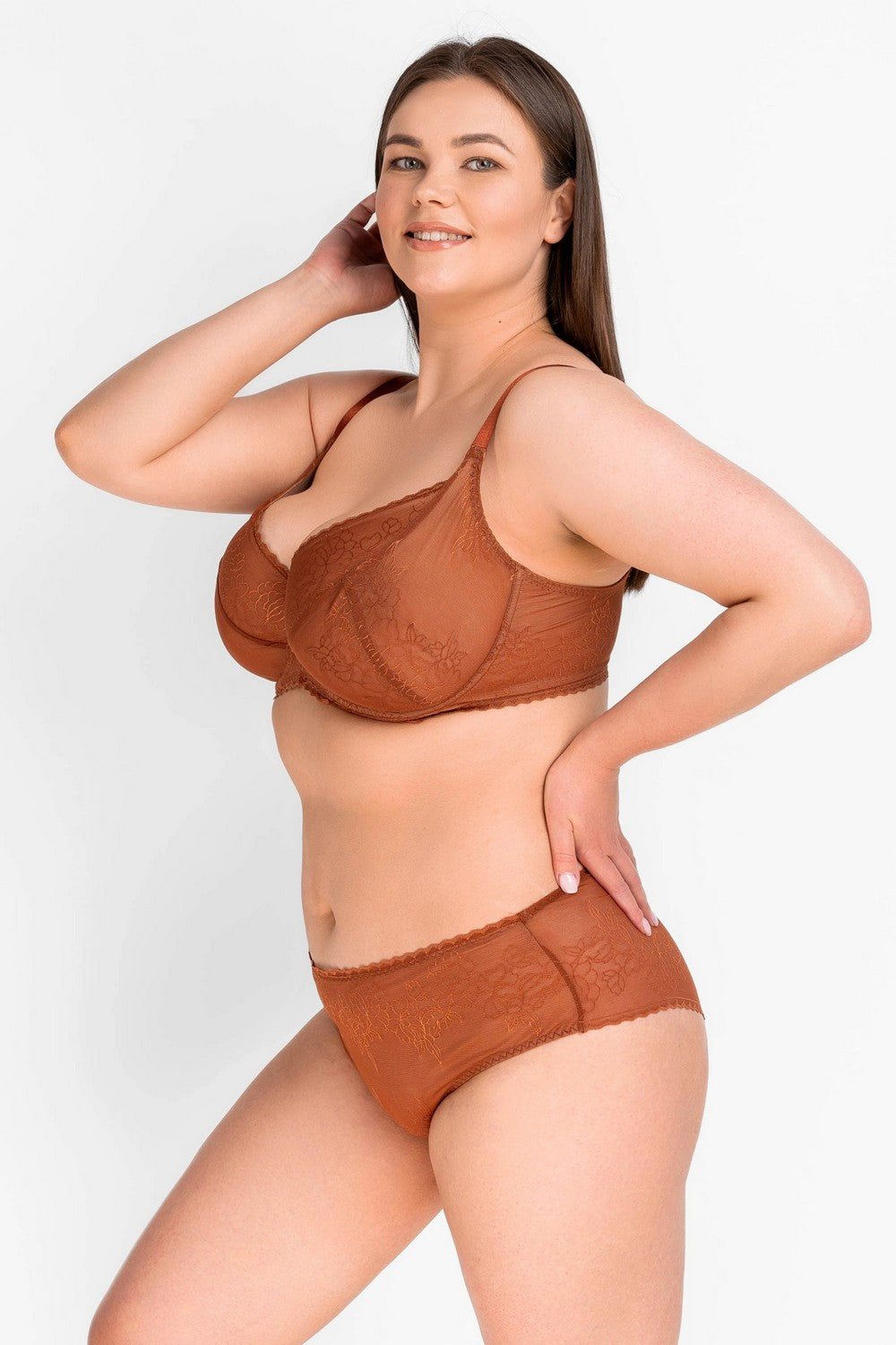 Мягкий бюстгальтер из микросетки 8164-055 cinnamon