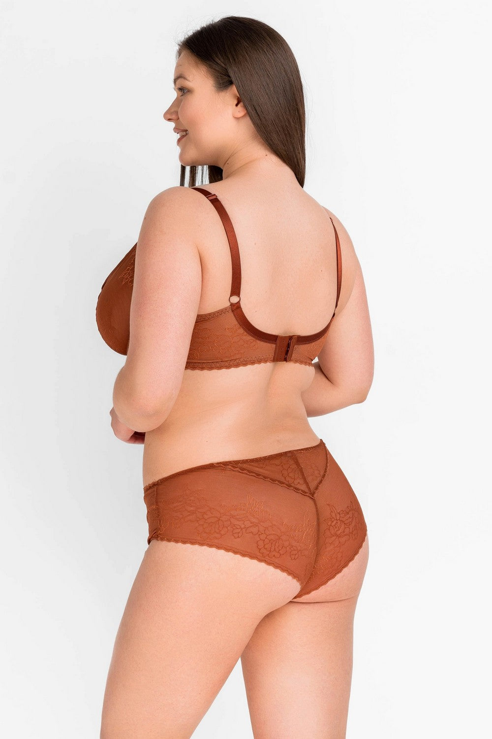 Мягкий бюстгальтер из микросетки 8164-055 cinnamon