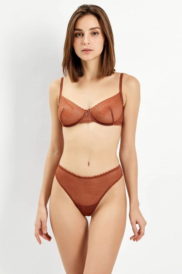 Бюстгальтер из кружева 8164-057 cinnamon