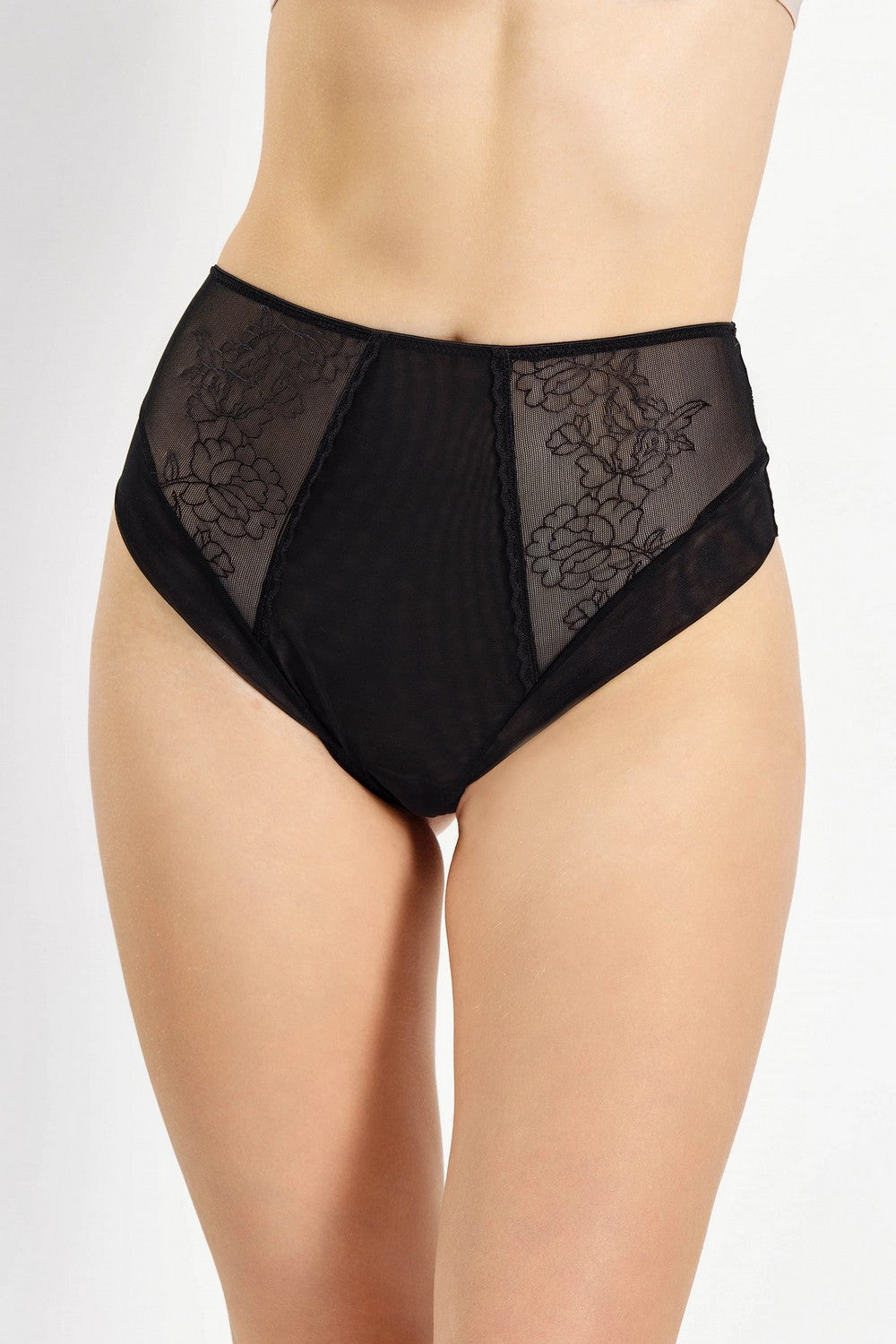 Трусики бразилиана с вышивкой 8164-25 black