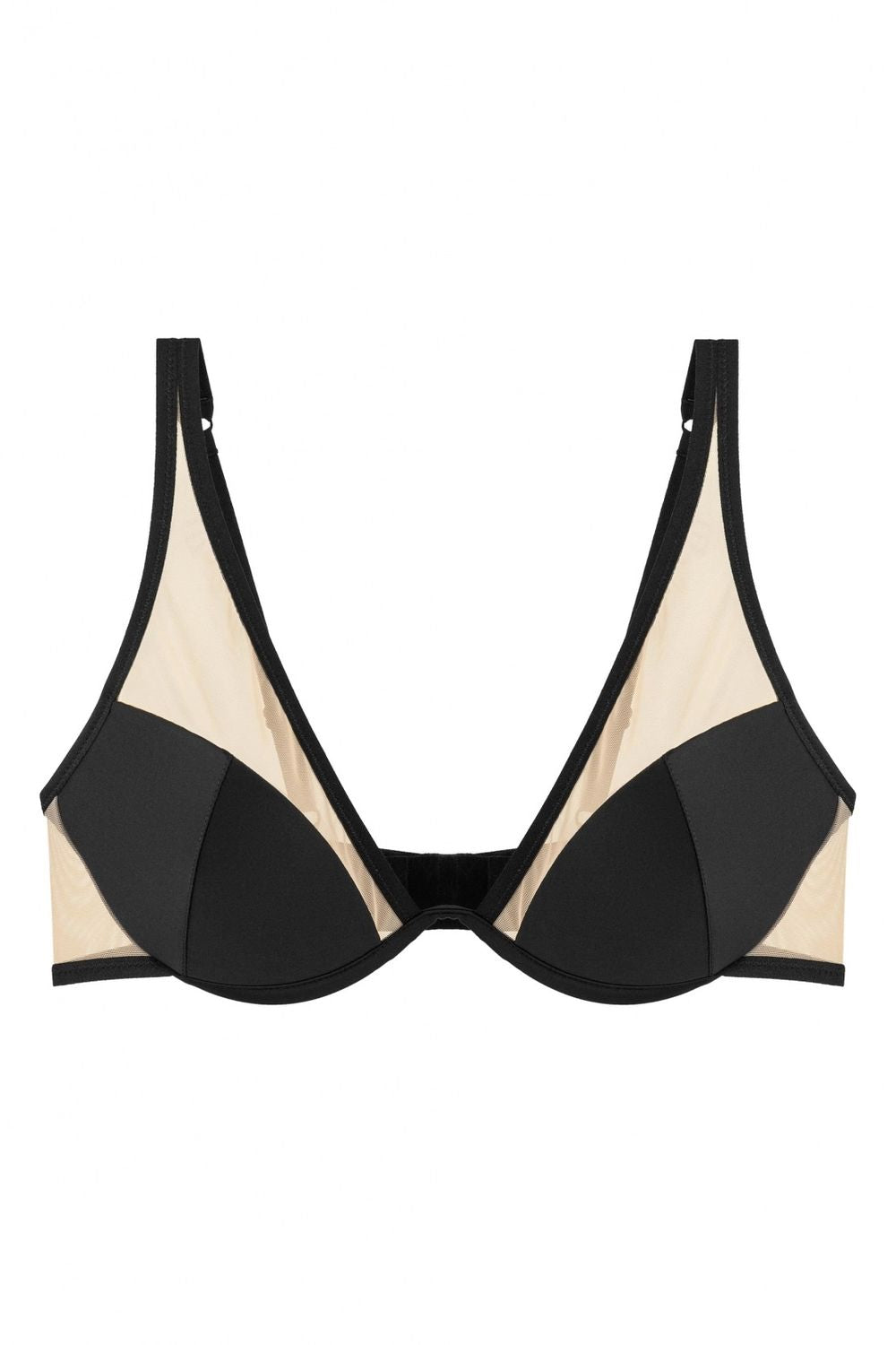 Бюстгальтер со вставками из сетки 8172-058 black