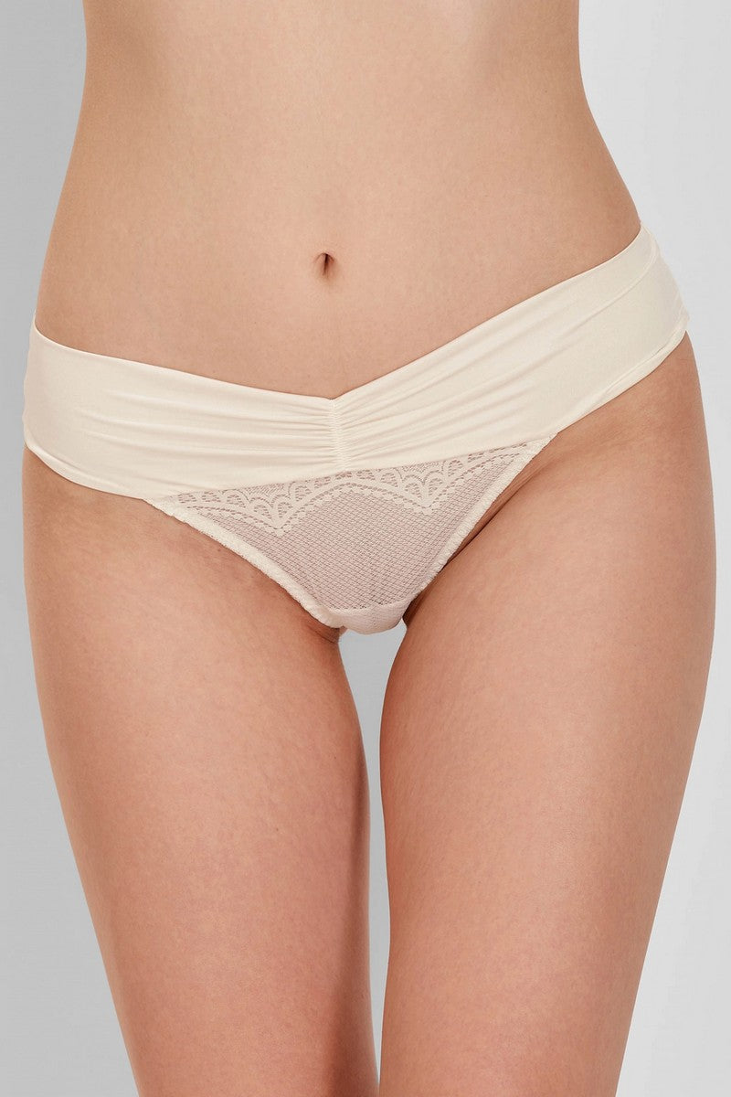 Трусики бразилиана с кружевом 8174-21 champagne