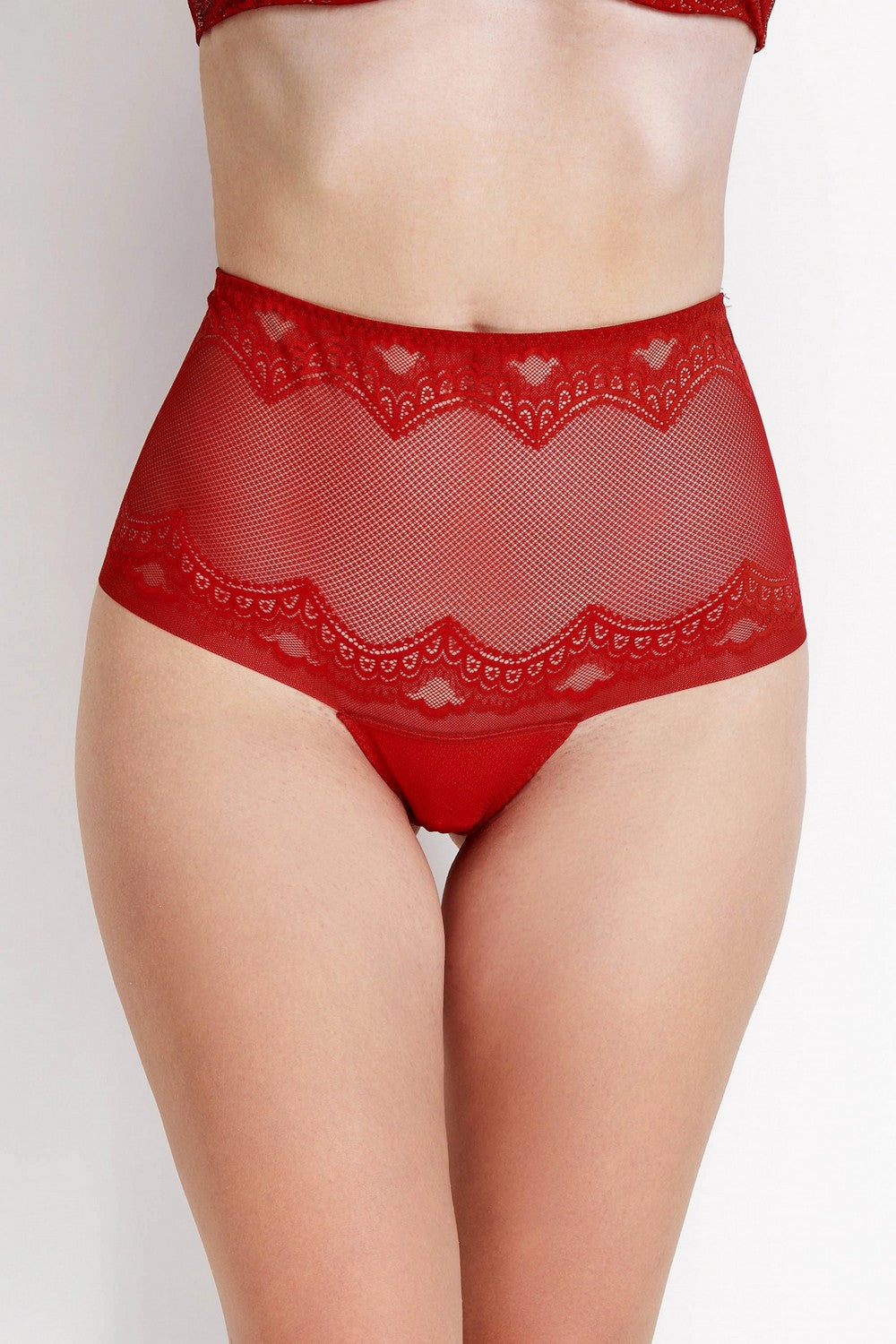 Высокие трусики бразилиана 8174-25 raspberry