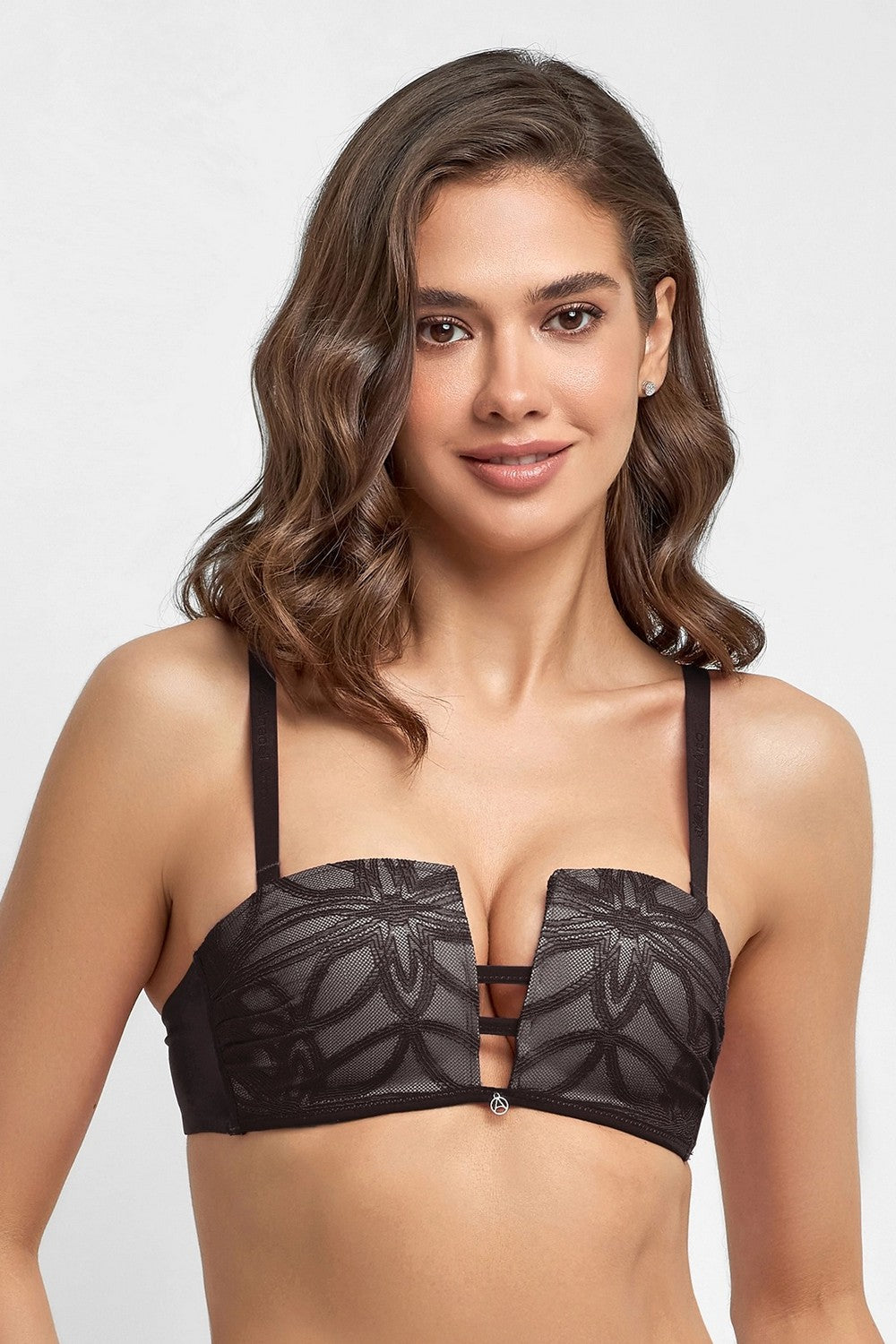 Бюстгальтер балконет с push-up 8175-015 black