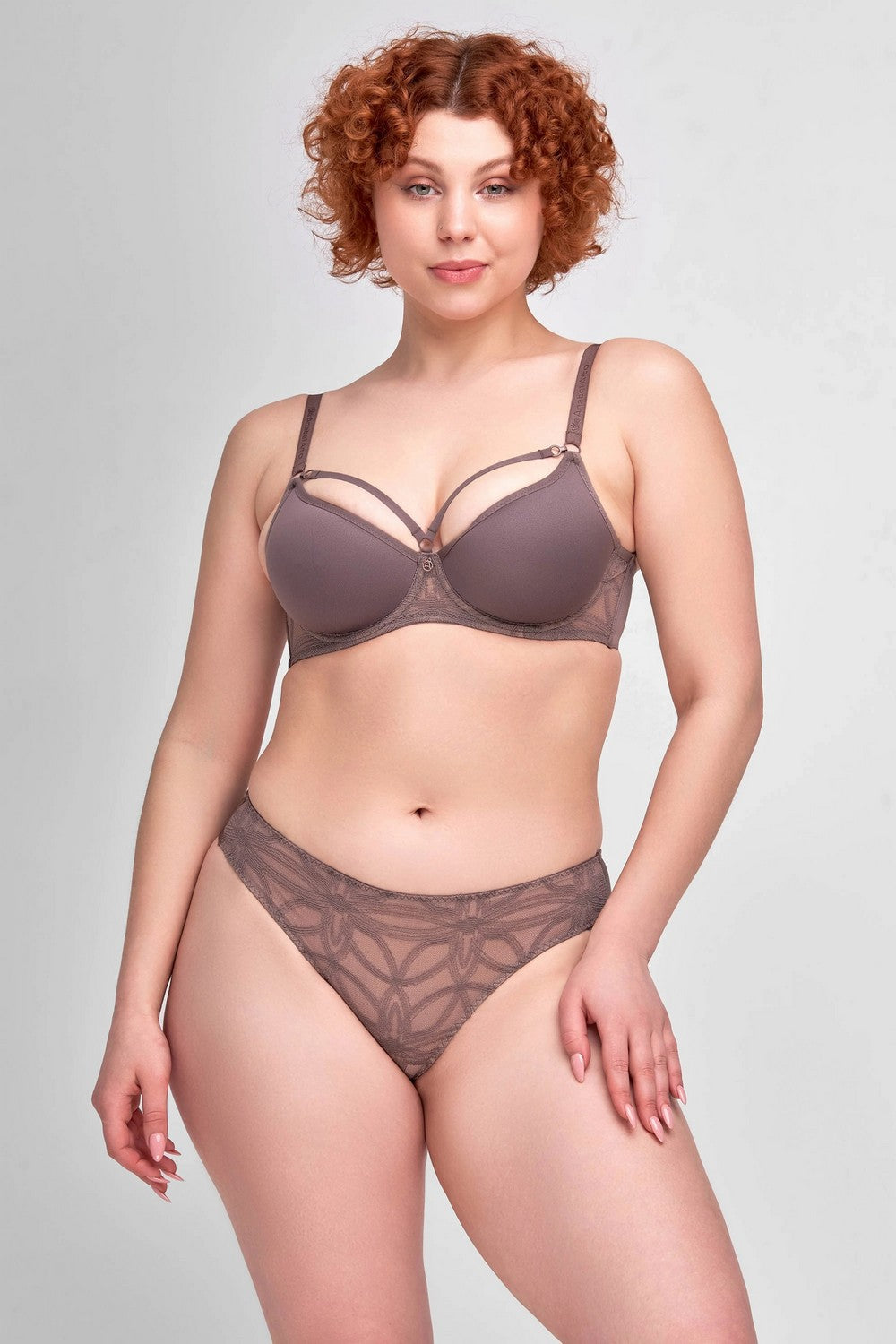 Трусики бразилиана из кружева 8175-22 taupe