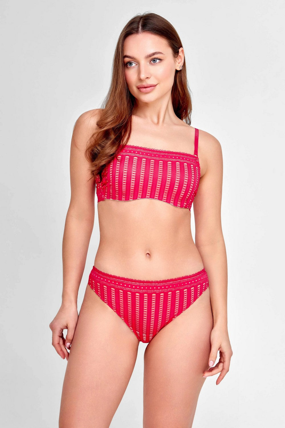 Бра-топ из кружева 8176-053 fuchsia