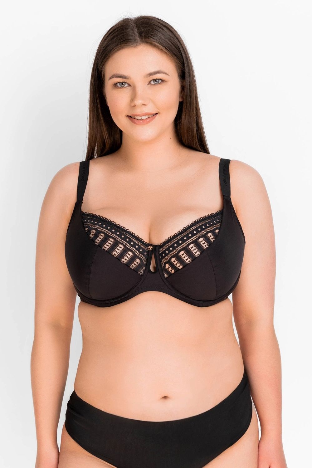 Бюстгальтер из кружева и микрофибры 8176-059 black