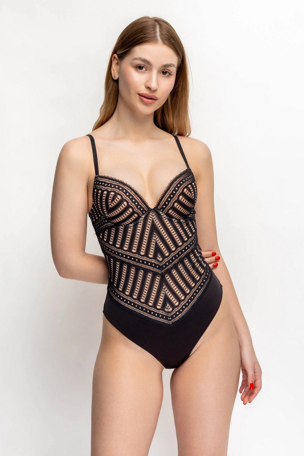 Боди-стринг на косточках 8176-110 black