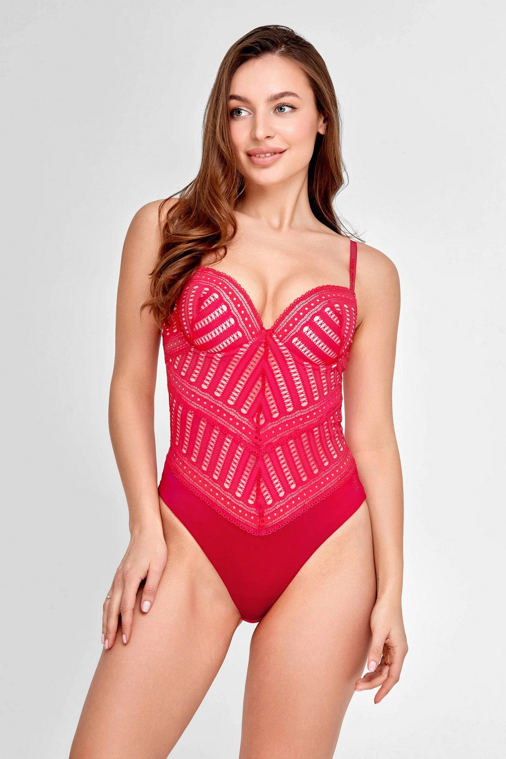 Боди-стринг на косточках 8176-110 fuchsia