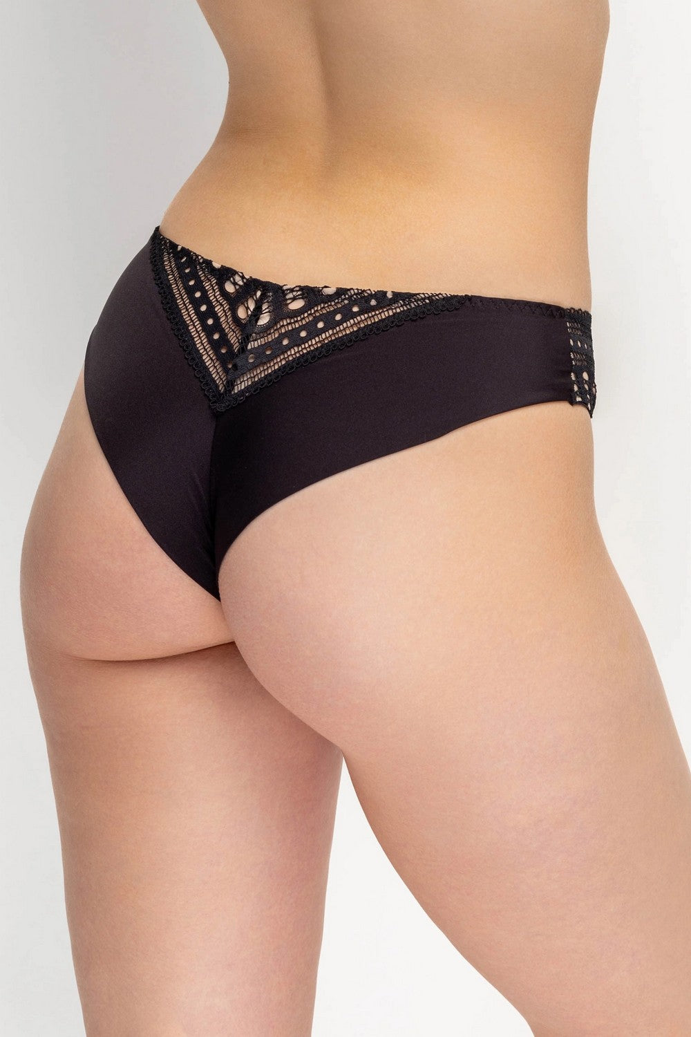 Трусики бразилиана из кружева 8176-20 black