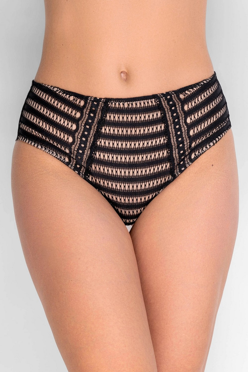 Трусики бразилиана из кружева 8176-24 black