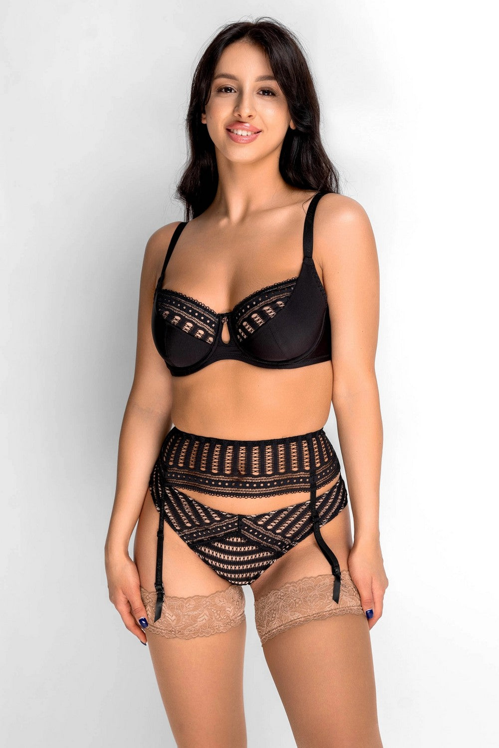 Пояс для чулок из кружева 8176-50 black