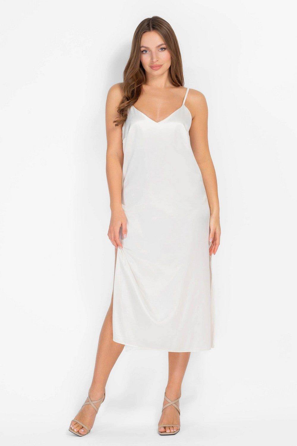 Ночная сорочка с разрезами 8180-6046 champagne