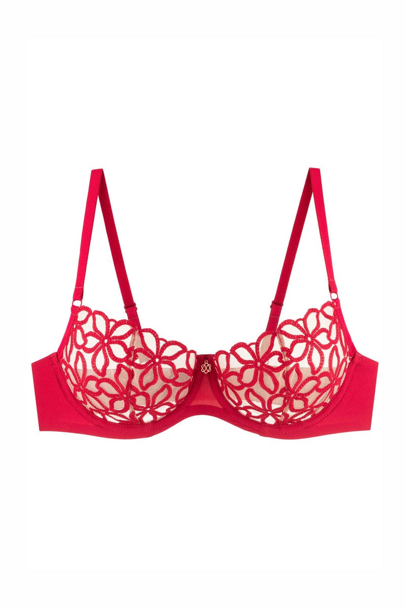 Мягкий бюстгальтер из микросетки 8181-057 raspberry