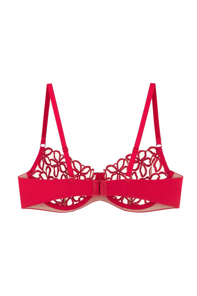 Мягкий бюстгальтер из микросетки 8181-057 raspberry